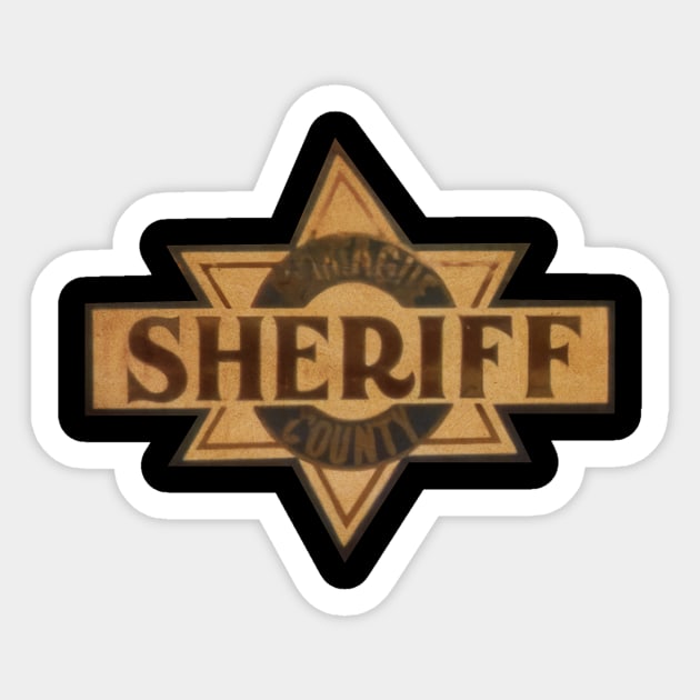 SUMBITCH JUSTICE SHERIFF LOGO Sticker by garudabot77